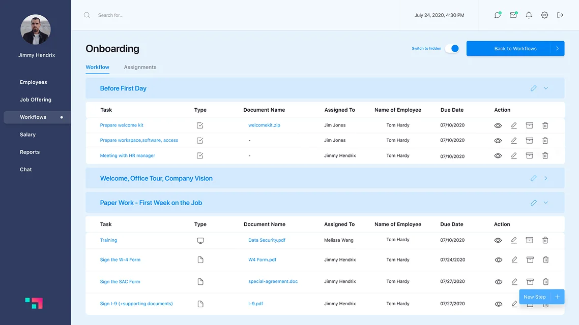 Onboarding processes