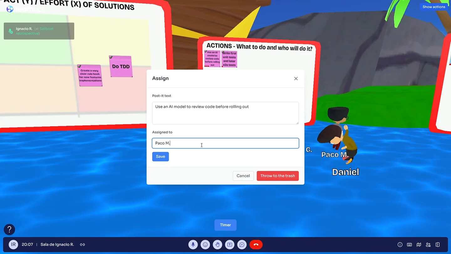Set assignees to each final solution